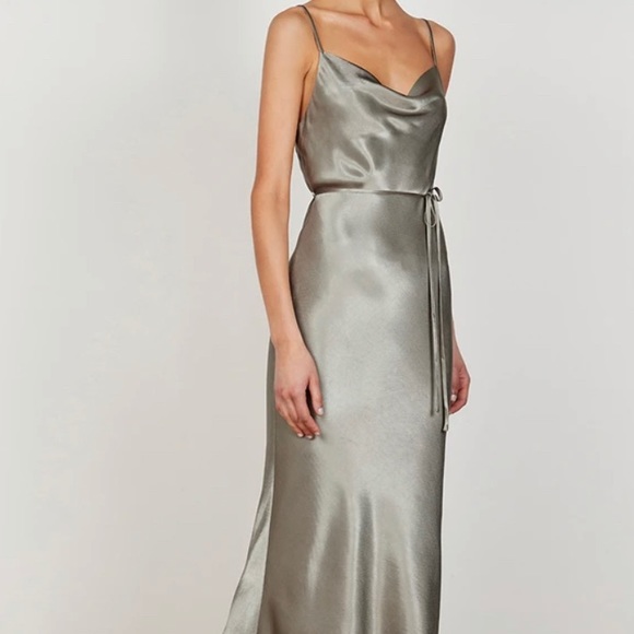 Shona Joy La Lune Bias Cowl Slip- Sage - Picture 2 of 4